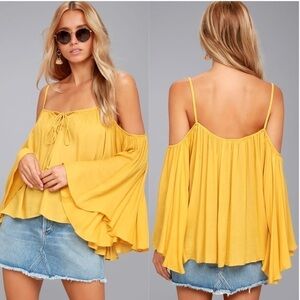 LULU’S Sunshine Seeker Yellow Top